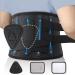 Zeamo back support for men and women lumbar support with 5 struts and 3-way replacement lumbar pads back support belts for gym herniated disc sciatica scoliosis (X-Large) XL