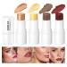 ONLYOILY 4 Pcs Makeup Sticks for Eternal Youth, Contour Stick, Highlighter Stick, Blush Stick & Moisturizer, Multi Face Makeup Set, Great For Gift #1+#3+#6+Moisturizer