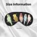 Buy SSIMOO Colorful Parrots Soft Sleep Eye Mask | Breathable Female Eye Patch for Travel & Relaxation - Black - International Shipping Available - Buy Online on GoSupps.com