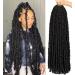 ZRQ 30 Inch Butterfly Locs Crochet Hair Long Distressed Faux Braids Hair Pre-looped Synthetic Crochet Soft Locs 30 In Goddess Locs Hair Extensions (6 Pack 1B) 30 Inch (Pack of 6) 1B Butterfly Locs