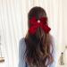 Hair Ribbon Hair Bow Clips Velvet Hair Bows for Women 2PCS Velvet Bow Clip 6.3 Inch Soft Velvet Ribbon Bows for Hair French Velvet Bow Hair Clip for Girls - Buy Online on GoSupps.com