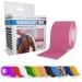 Titanium Sports Kinesiology Tape - 5m Roll of Elastic Water Resistant Tape for Support & Muscle Recovery - Quality Sports Tape (Pink)