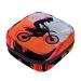 Menstruation pad bag with zipper women's napkin bag tampons collection bags for women and girls (abstract sports motocross illustration)