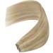 YoungSee Blonde Dark Wire Hair Extensions Ash Blonde with Blonde Invisible Wire Human Hair Extensions Highlight Blonde Hair Extensions with Transparent Line for Women 18Inch 80G - Buy Online on GoSupps.com