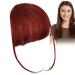 Clip In Bangs Bang Extension Wispy Bangs Clip In Clip On Bangs Human Hair French Bangs Clip On Hair Bangs Extensions Clip In Bangs Real Hair For Girls Women wine red