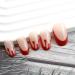 Shop Halloween Press on Nails - Medium Length Horror Bloody Fake Nails | Red French Tips Coffin Full Cover with Glue | 24Pcs for Halloween Party - Buy Online on GoSupps.com