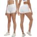 CHRLEISURE High Waist Yoga Shorts for Women - White, Small - 1 Pack - Buy Online on GoSupps.com