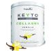 Keto Collagen Protein Powder with MCT Oil Keto and Paleo Friendly Grass Fed and Pasture Raised Hydrolyzed Collagen Peptides Fits Low Carb Diet and Keto Snacks KEYTO Vanilla Flavor