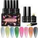 8pcs Giltter Gel Nail Polish Set Holographic for Manicure Semi Permanent Soak Off UV Laser Shining Gel Varnish Nail Art - (Color: LS9DMY-8PCS) - Buy Online on GoSupps.com