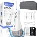 Water Dental Flosser Teeth Pick with 7 Tips - 4 Modes Water Flossers for Teeth Portable and Rechargeable IPX7 Waterproof Cordless Oral Irrigator with 320ml Tank and Tips Box Travel Bag(White)