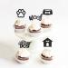Ercadio 25 Pack Dogs Cupcake Toppers Black Glitter My Sweet Dogs Cupcake Picks Dog Paws Woof Cupcake Picks for Pet Theme Baby Shower Kids Birthday Party Cake Decorations Supplies Pattern-2 - Buy Online on GoSupps.com