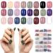 576Pcs 24Sets Short Press on Nails, Tucepu Short Fake Nails Acrylic Full Cover Nail Colorful Solid False Nail for Women Nail Salon Art DIY 24 Color