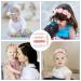 6 Piece Baby Girl Headband Set - Floral Hair Bands for Baptism Birthdays Weddings & Photography | White & Pink - Buy Online on GoSupps.com