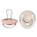 BIBS Pacifiers - De Lux Collection | BPA-Free Baby Pacifier | Made in Denmark | Set of 2 Blush Night/Vanilla Night Color Premium Soothers | Size One Size