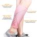 Calf Compression Sleeves for Women & Men 2 Pack Elastic Calf Support Footless Socks Ventilation Calf Brace for Pain Relief Sports Recovery Cycling Travelling Gym Calf Guards (Pink L) L Pink - Buy Online on GoSupps.com