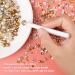 Astaron 50g Champagne Gold Half Pearls & Glitter Stones - 3mm-10mm Flatback Rhinestones for DIY Handicrafts Art Nails Shoes & Clothing - Buy Online on GoSupps.com