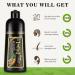 FVQUHVO Instant Black Hair Shampoo 3-in-1 with Natural Herb Ingredients - 500ML - Ideal for Gray Hair Coverage for Men & Women - Buy Online on GoSupps.com