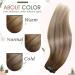 Runature Real Hair Tape Extensions - 55cm Balayage Brown Blonde Ombre #3/8/22 | 100g Remy Hair for Seamless Volume - Buy Online on GoSupps.com