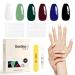 Beetles Press on Nails Short Glossy 6 Solid Colors Fake Nails 144Pcs White Black Burgundy Red Green False Nails with Strong Nail Glue  Nail Adhesive Tabs and Mini File for Women Girls