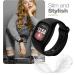 SURITCH Band Compatible with Fitbit Versa 3/Fitbit Sense bands with case Soft Silicone Protective Case with Strap for Sport Wristbands women men Black - Buy Online on GoSupps.com