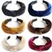 scicent Head Bands Adult Women Velvet Plain Headbands Fashion Knot Turban Hairband Elastic Hair Band for Girls - Navy - Buy Online on GoSupps.com