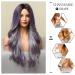 Uevies Violet Gray Synthetic Wig - 66 cm Natural-Looking Corrugated Hair for Women | Perfect for Cosplay & Daily Wear - Buy Online on GoSupps.com