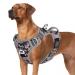 Eyin dog harness for large dogs adjustable breathable reflective padded and breathable breast dishes with handle and front bracket for daily training (camouflage gray XL) XL (neck: 55-83cm breast: 50-94cm) Tarngrau