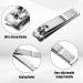 12-Piece Stainless Steel Nail Clipper Set - Fingernail & Toenail Cutter for Men & Women - Buy Online on GoSupps.com