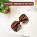 Shop Kaeoisfu Oversized Quadratic UV400 Reading Sunglasses for Women - Large Anti-UV Fashion Sun Readers in Multi-Color Brown Lentils 2.0 Diopters - Buy Online on GoSupps.com