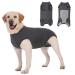 Axcimond Dog Surgery Recovery Suit Medical Pet Shirt Dog Recovery Suit for After Surgery Female Male Dog Surgical Suit Dog Cone Collar Alternative Protect Wounds Spay Suit for Puppy Medium Large Dogs XS Grey