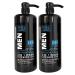 Dead Sea Collection Men's Top 10 Active Hydrating Mineral Face, Hair & Body Wash preventing dryness leaving you feeling ultra soft Pack of 2 (33.8 fl.oz each)