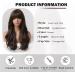 HAIRCUBE Long Brown Curly Synthetic Wig with Fringe - Women's Wavy Wig for Daily Wear - Buy Online on GoSupps.com