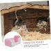 Kisangel 1pc Hamster Toilet Chinchilla Bath Hamster Pee Training Small Animal Bathtub Hamster Potty PVC 15x10cm Pink - Buy Online on GoSupps.com