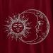 Women's Vintage Sun and Moon Print Loose T-Shirt | Summer Casual Tee - XX-Large Wine - Buy Online on GoSupps.com