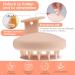 Beige Scalp Massage Brush - Silicone Shampoo Massager for Dandruff Removal & Hair Growth Stimulation | Worldwide Shipping - Buy Online on GoSupps.com
