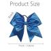 Oaoleer 7 Large Glitter Cheer Hair Bows - 6PCS Ponytail Holder Elastic Bands for Teen Girls College Sports - Handmade Royal Blue Cheerleader Bows Hair Ties - Buy Online on GoSupps.com