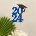 48-Pack Glitter Blue 2024 Graduation Cupcake Toppers Cupcake Toppers Cake Toppers for 2024 Graduation Party Decorations - Buy Online on GoSupps.com