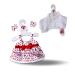 Build Your Bears Wardrobe Teddy Bear Clothes fits Build a Bear Teddies Polka Dot Dress (Red)