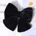 Velvet Hair Bows Set for Girls - 2 Big Black Fall Bow Alligator Clips | Toddler Teens Kids Accessories - Buy Online on GoSupps.com