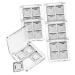 CANIGHT 6 Pcs Transparent Square Eye Shadow Box Empty Lipstick Palette Depotting Makeup Containers Plastic