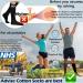 Kensington Cotton Compression Socks for Women & Men - Medical Grade Support for Calf & Ankle - Black, Shoe Size 9-11 - Buy Online on GoSupps.com