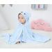 Hilmocho Baby Bath Towel with Hood - Ultra Soft Coral Velvet Blanket for Newborns, Infants, and Toddlers - Ideal for Swimming and Shower - 110x68CM - Blue - Buy Online on GoSupps.com