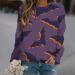 Halloween Costumes Halloween Cute Pattern Casual O Neck Long Sleeve Blouses Ladies Heated Sweatshirt Purple X-Large - Buy Online on GoSupps.com