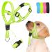 Weesiber soft dog handlebars - adjustable dog head dishes padded no pulling halter with reflective safety stripes for training and walking (green s) small green