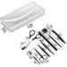 Eyebrow Shaping Kit - 8PCS Set with Scissors, Pencil, Brush Trimmer & Leather Bag (Pink) | Beauty Tools Set - Buy Online on GoSupps.com
