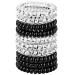 Jesslab Spiral Hair tie 10 pieces of traceless telephone cable hair tie plastic coil hair tube ponytail holder no-damage hair accessories for girls women women color sorted (#9)