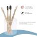 BlauKe Bamboo Toothbrushes 4-Pack | Soft Bristles | Biodegradable Eco-Friendly Charcoal Toothbrushes - Buy Online on GoSupps.com