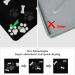 Yokupotac Slide-Resistant Dog & Cat Bowl Pad | Super Absorbent Feeding Mat 60x40 cm | Washable Black Underlay for Pets | Fressnapf Matte with Paws & Bones - Buy Online on GoSupps.com