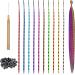 20Pcs Colored Feather Hair Extensions Kit with Micro Beads and Crochet Hook - Colorful Synthetic Hairpieces for Girls and Women - Buy Online on GoSupps.com