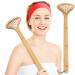 Wood - Back scratches Long handle scratch hand made of bamboo 16 "Long - & - Maximum scratch surface Back scratched chest premium wood massage device for father & adults (approx. 40cm with box)
